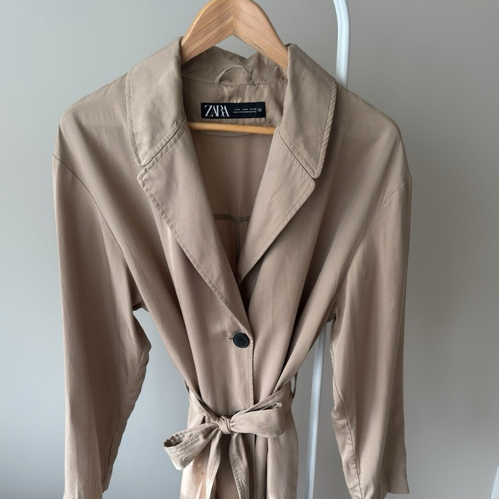 Zara Belted Long Trench Coat
